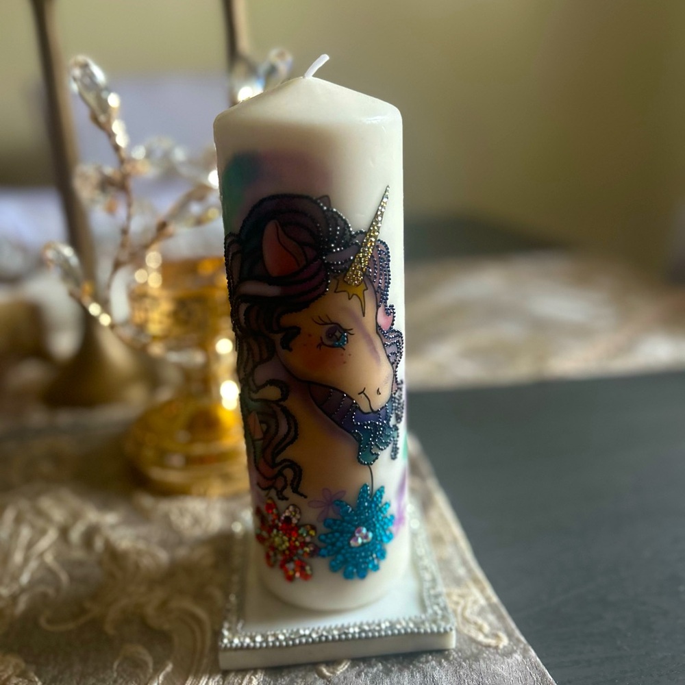 Unicorn Decorative Candle